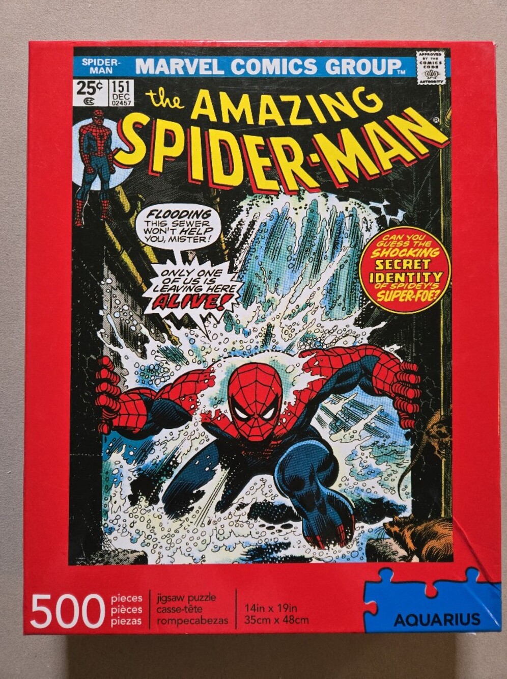 Aquarius "The Amazing Spider-man" 500 Piece Puzzle